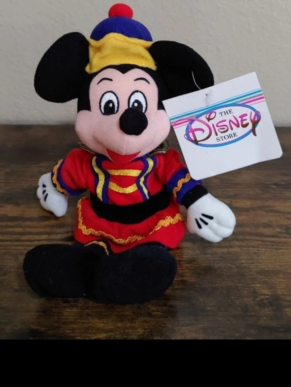Super Cute Vintage Nutcracker Mickey Mouse Beanbag 9" Plush Doll New With Tags D